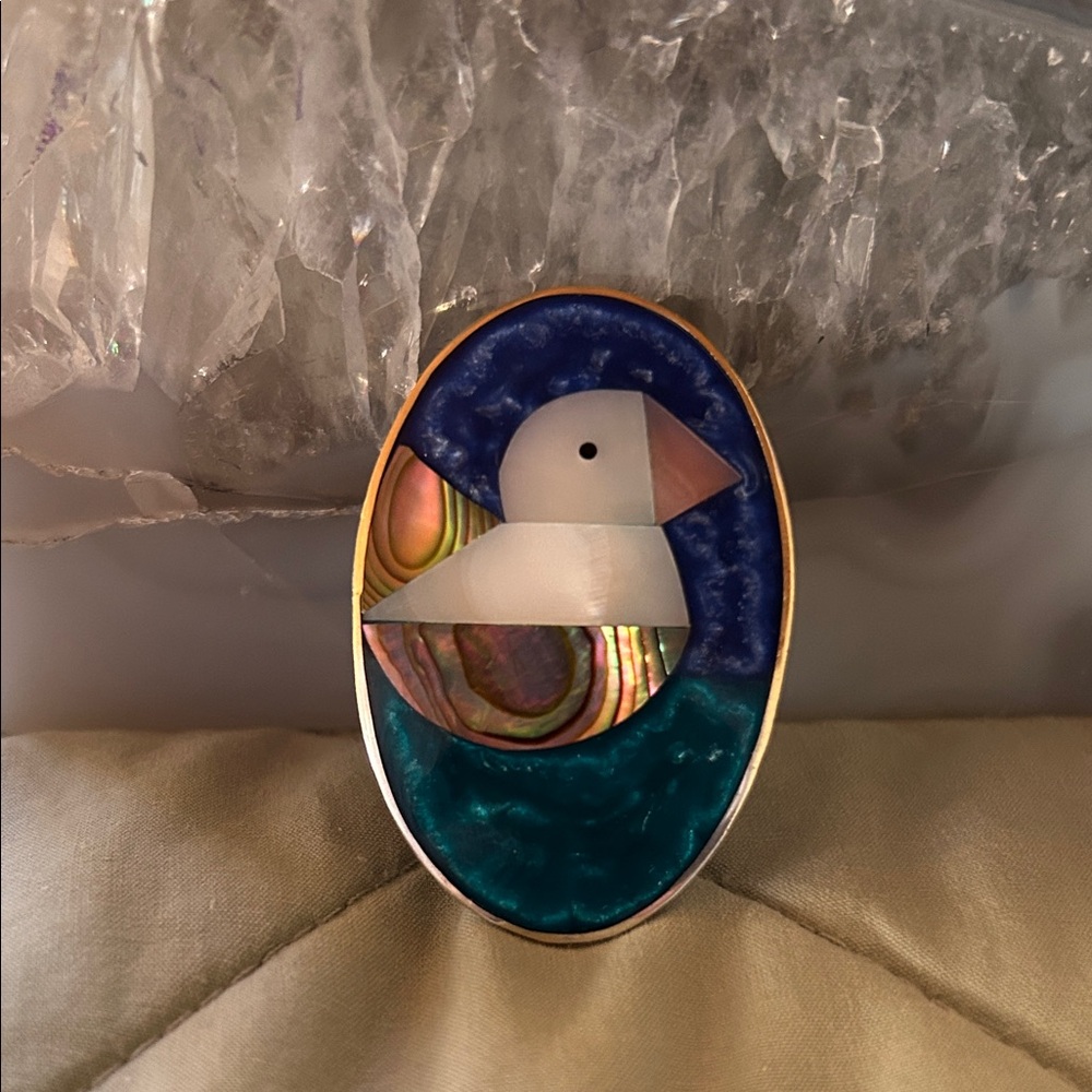Alpaca Mexico Bird Brooch - Picture 1 of 4